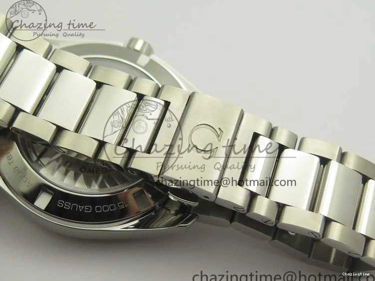 0129 FlexibleFit Aqua Terra 150M SS VSF 1:1 Best Edition Black Wave Textured Dial RG Hand on SS Bracelet A8500 Super Clone 8032